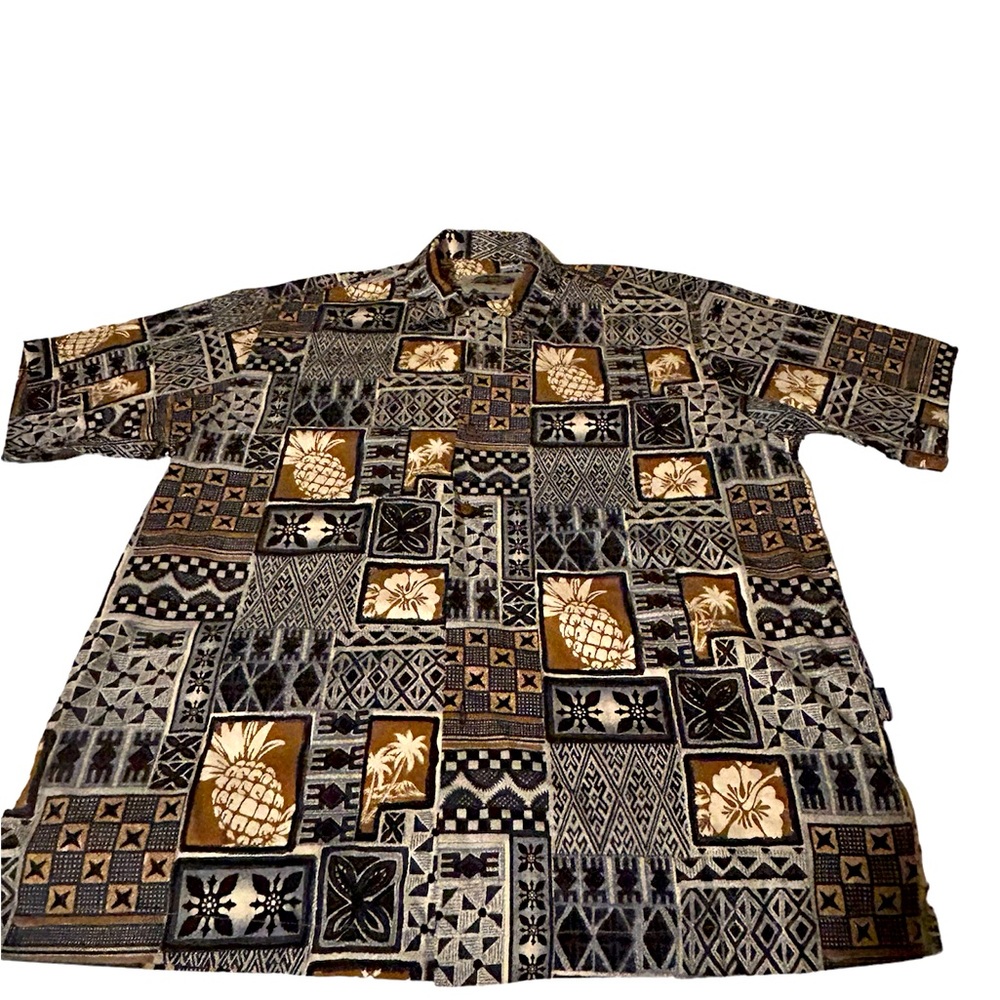 Pineapple Block Party Button Up Shirt - image 2